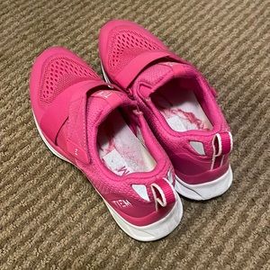 Bright pink storm cycling shoes